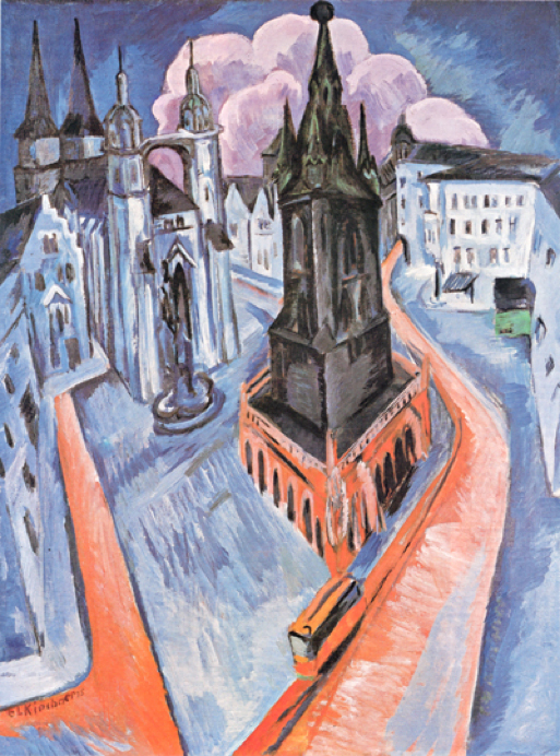 Ernest Kirchner,  La torre roja de Halle (1915)