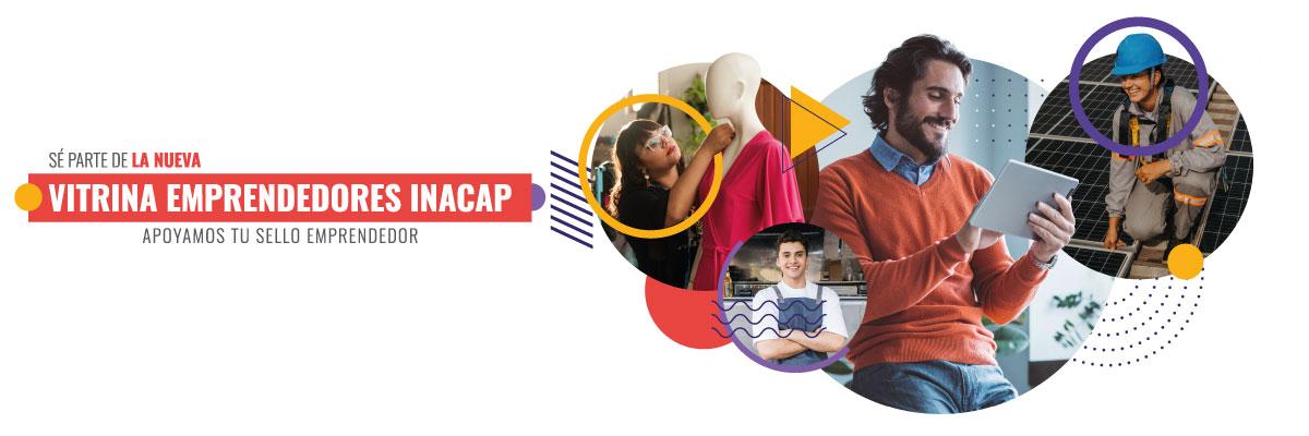 Banner principal con fotos de emprendedores INACAP 
