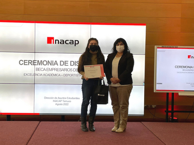 INACAP Sede Temuco otorga Beca Empresarios de Chile a estudiantes por su desempeño en lo académico y deportivo