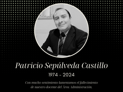 Con mucho pesar lamentamos informar el fallecimiento de nuestro docente Patricio Andrés Sepúlveda Castillo que se desempeñó con gran profesionalismo y en el Área Administración de INACAP Sede Temuco.